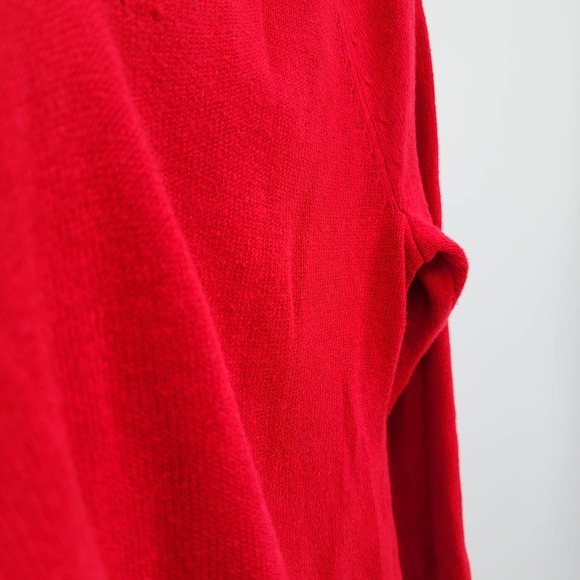 Tommy Hilfiger Red Knit Cashmere Blend Crewneck Size Small - Picture 6 of 7